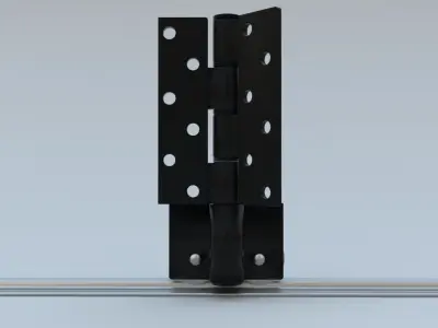 Bottom Roller hinge and track 3D model