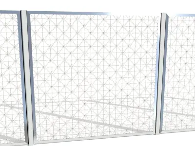 Low Poly Modular Fence 13 Low-poly 3D model