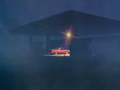 ABANDONED OIL STATION Free 3D model