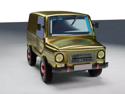 Liaz-969 gold car 3D model