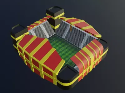 Football Stadium - Manchester United Low-poly 3D model