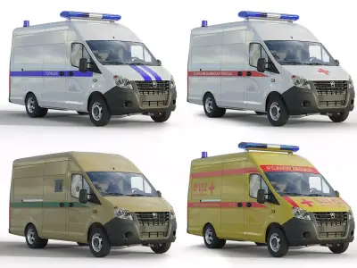 GAZelle Next Low-poly 3D model