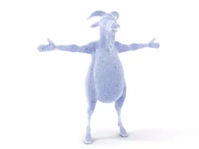 Playful Goat Character model pack Low-poly 3D model