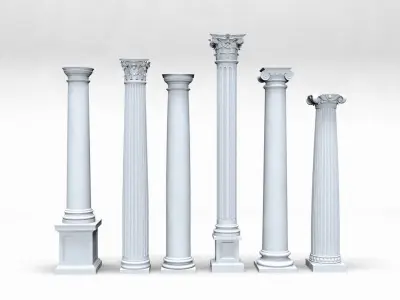Columns Collection four 3D model