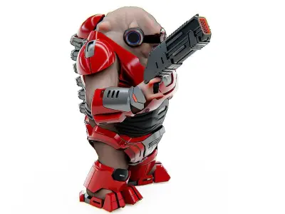 ALIEN TROOPER X-8  Rigged for Unreal Engine - Unity - MIXAMO 3D model