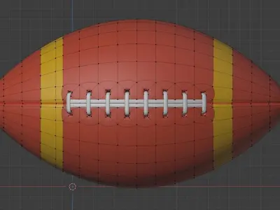 american football ball 3D model