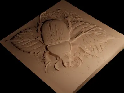 Beetle CNC 3d Print High Relief Sand Casting 3D print model