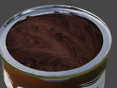 Metal can - Chocolate Powder Low-poly 3D model