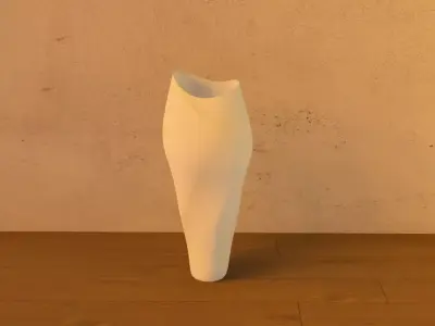 Modern Organic Vase Collection 8 Sculpted Decorative Vases Low-poly 3D model