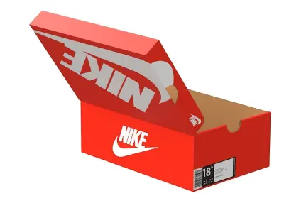 Nike Shoe Box PBR 01 Low-poly 3D model