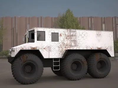 burlak amphibious atv 3d model 3D model