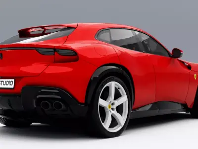Ferrari Purosangue 2023 Low-poly 3D model purchase