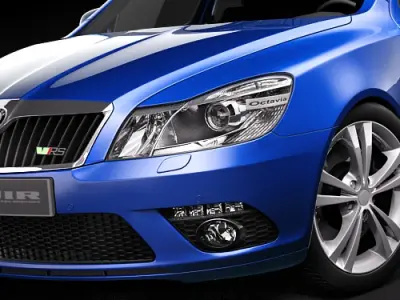 Skoda Octavia RS combi automobile 2010 3D model
