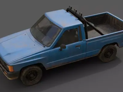 Blue pick up 3D model