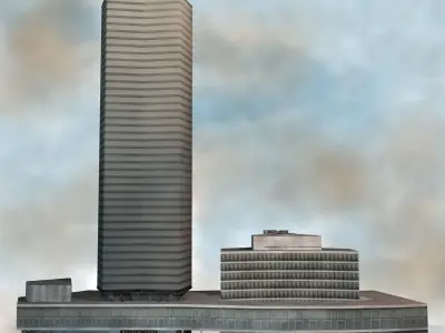 Millbank tower Low-poly 3D model