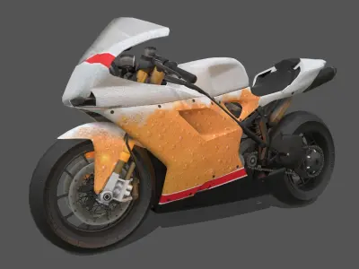 Sportbike5 Low-poly 3D model