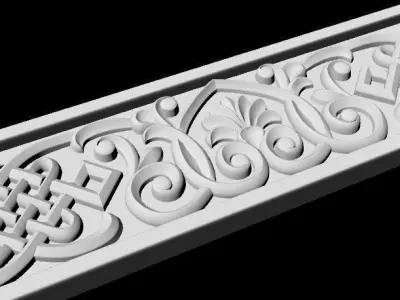 Central decor ornament for furniture 3D model 624