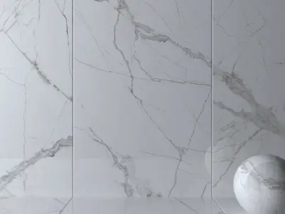 Wall Tiles Museum Glacier White Set 160x320 Set 2 Texture