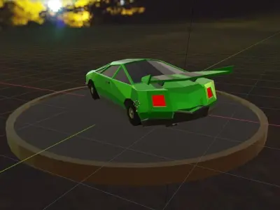 Green PoisonTupper v1 - Low-Poly Car Low-poly 3D model