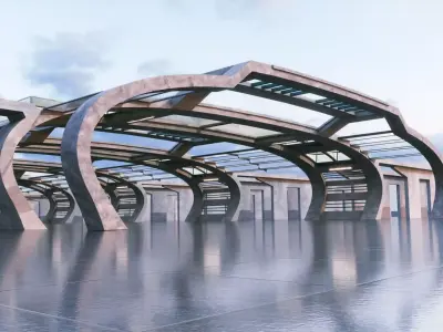Vehicle Rendering Scene - Architectural Background - V1U9 3D model