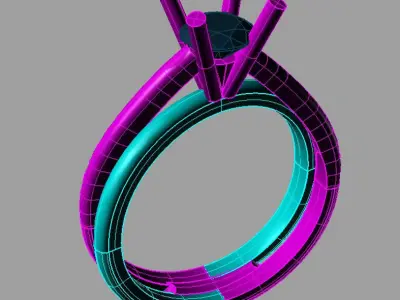 Classic Solitaire Engagement ring Anello solitario Sl73 3Dprint  3D print model