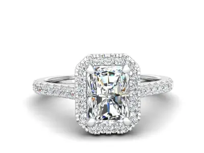 Engagement ring Mia radiant 3D print model