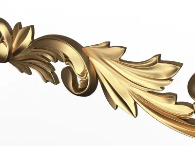Ornament Element Molding 020 Low-poly 3D model