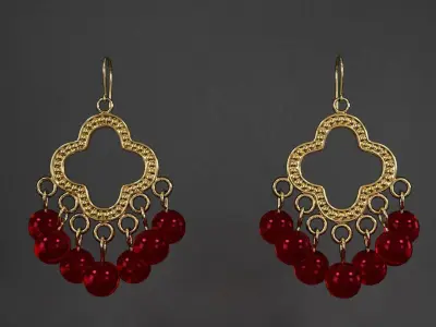 earrings mannequin wearing 3D model