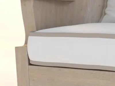 Formations Wooden Barrel Wing Chair 3D model