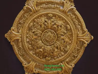 01 Round rosette 3D print model 6 3D print model