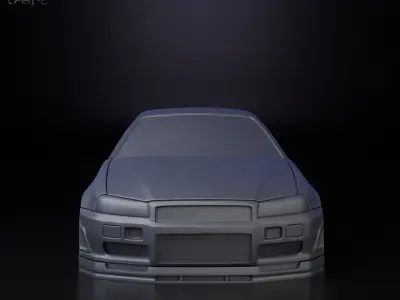 Nissan Skyline R34 simplified decorative model  3D print model