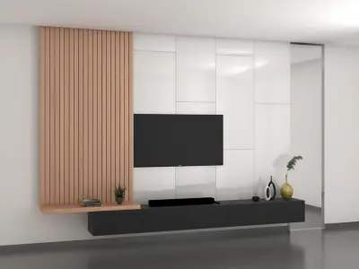 TV WALL 1 3D model