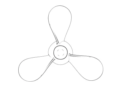 Boat propeller 3D print model