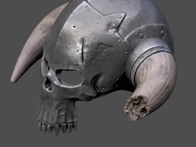 skull helmet wearable STL for 3d printer 3D print model