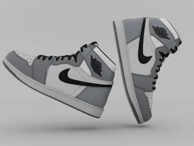 AirJordan 1 Retro HighOG Color Gray  Low-poly 3D model