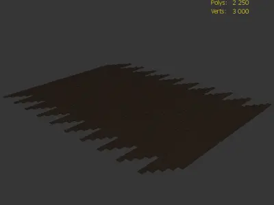  Wood Oak Floor Black WWL 3D model