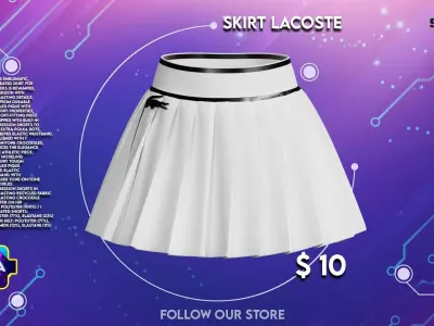  Female clothes short skirt Low-poly 3D model