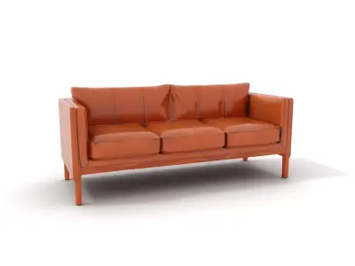 Classic Leather Sofa model pack Low-poly 3D model