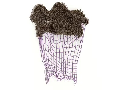 Chains and net wall decor 3D model