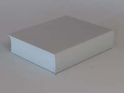 Closed hardcover book 3D model