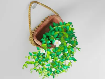 Ornamental Vines Decoration PBR Baked 3D model