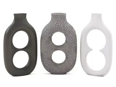 Incircle Vases Set 3D model