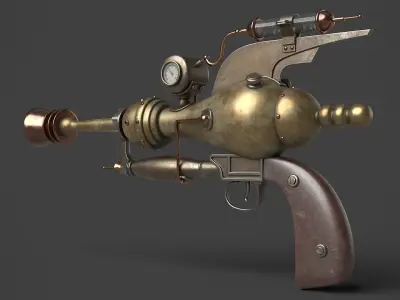 Fantasy Gun 07 Low-poly 3D model