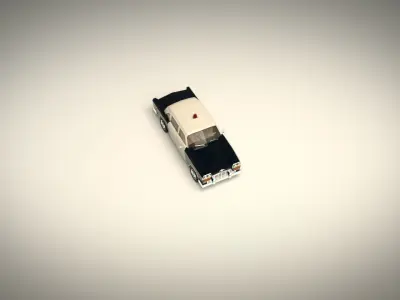 Low Poly Police Car 03 Low-poly 3D model