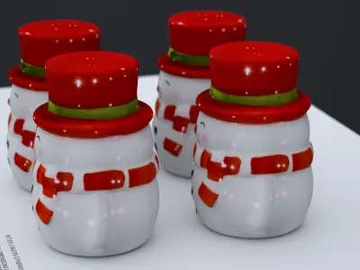 SNOW MAN SALT AND PEPPER SHAKER 2024 3D model