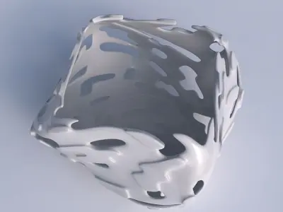 Bowl helix with smooth cuts and bulges   3D print model