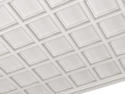Modern coffered ceiling 3D model