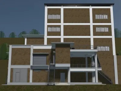 Industrial building 2319 3D model