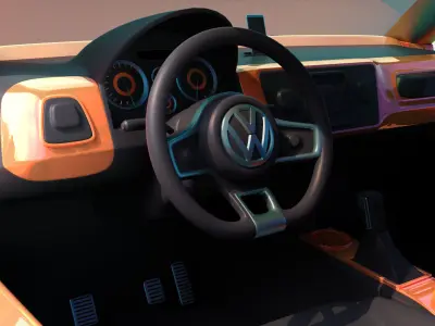 Volkswagen baggy Up Low-poly 3D model