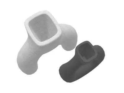 Concrete Vase Set 3D model